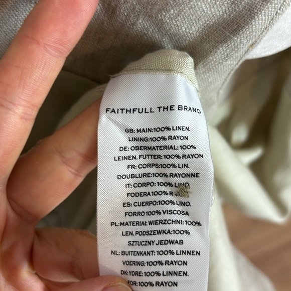 NWOT FAITHFULL THE BRAND Flax Linen Bustier Vest – Elegant & Timeless - Picture 8 of 8